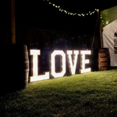 love marquee sign